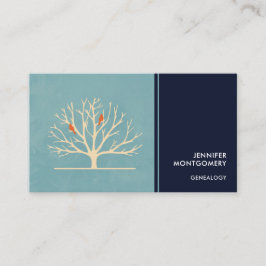 Cartão De Visita Pássaros Laranja Modernos em uma Ilustração em Gra