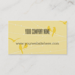 Cartão De Visita Pássaros num fio