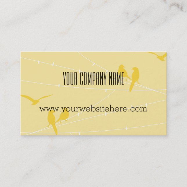 Cartão De Visita Pássaros num fio (Frente)