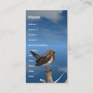 CARTÃO DE VISITA PÁSSAROS/PEITO HYPER VERMELHO DO PISCO DE PEITO