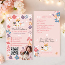 Passeador de cães bicho de estimação floral gracio