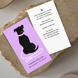 Cartão De Visita Passeio de Cães Silhueta Moderna Cuidado de Cães