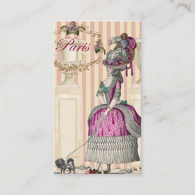 Cartão De Visita Passo da manhã ao largo dos Champs-Élysées (Frente)