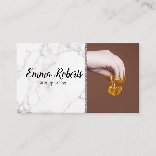 Cartão De Visita Pasta de Açúcar Remoção da Pele Epilação (Frente)