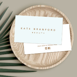 Cartão De Visita Pastel Blue Professional minimalista moderno