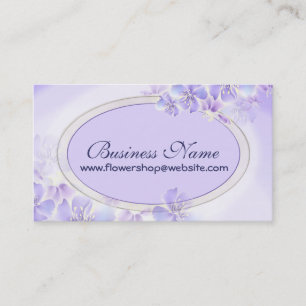 Cartão De Visita Pastel Floral Purple