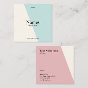 Cartão de visita Pastel limpo minimalista do