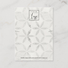 CARTÃO DE VISITA PASTEL OFF WHITE FLORAL NECKLACE BRACELET EXIBIR