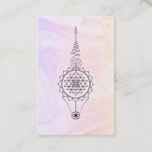 Cartão De Visita *~* Pastel Ombre Marble Reiki Curando Nirvana