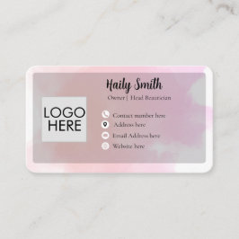 Cartão De Visita Pastel Pink & Mauve Gradient Modern Business card