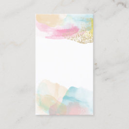 Cartão De Visita Pastel Watercolor Jewelry Product Backing Cards