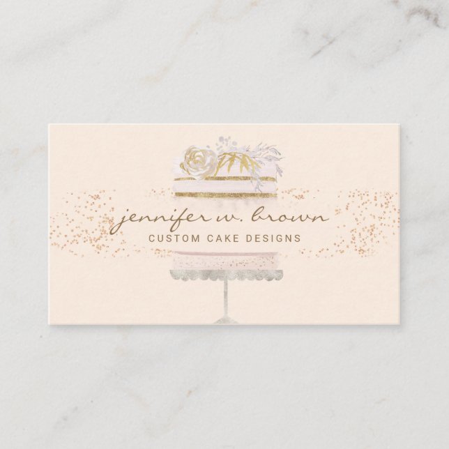 Cartão De Visita Pastelaria de padaria pastelaria de bolos (Frente)