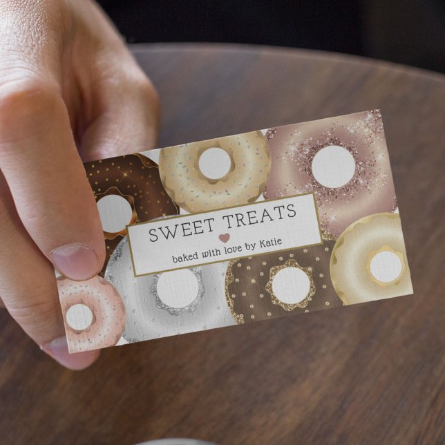 Cartão De Visita Pastelaria de Rosquinha de fiação de fiação de bri (Criador carregado)