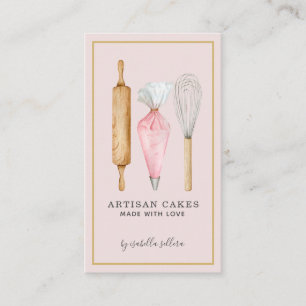 Cartão De Visita Pastelaria Pastelaria Fava Utensílios Negros