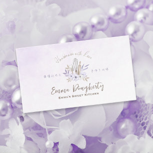 Cartão De Visita Pastelaria Pastelaria Utensílio Roxo Elegante