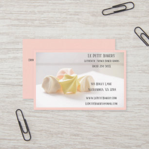 Cartão De Visita Pastelaria rosa-rosada, padaria, pastelaria, Compr