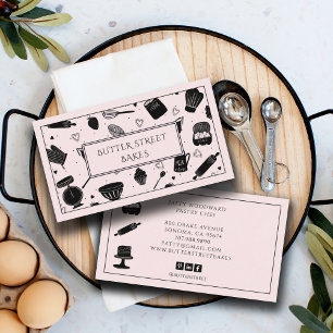 Cartão De Visita Pasteleiro-pasteleiro-do-mato-cozido Utensílios de