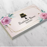 Cartão De Visita Pastery Chef Vintage Flower & Beers Geométrico<br><div class="desc">Pastery Chef Vintage Flower & Bees Geométricos Dourados Frame Cartões de visitas.</div>