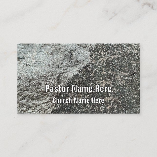 Cartão De Visita Pastor da Igreja Cristã legal Moderna de Rock Gran (Frente)