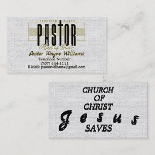 Cartão De Visita Pastor/Igreja Personalizada