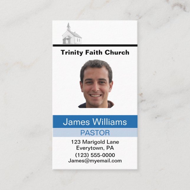 Cartão De Visita Pastor Personalizado (Frente)