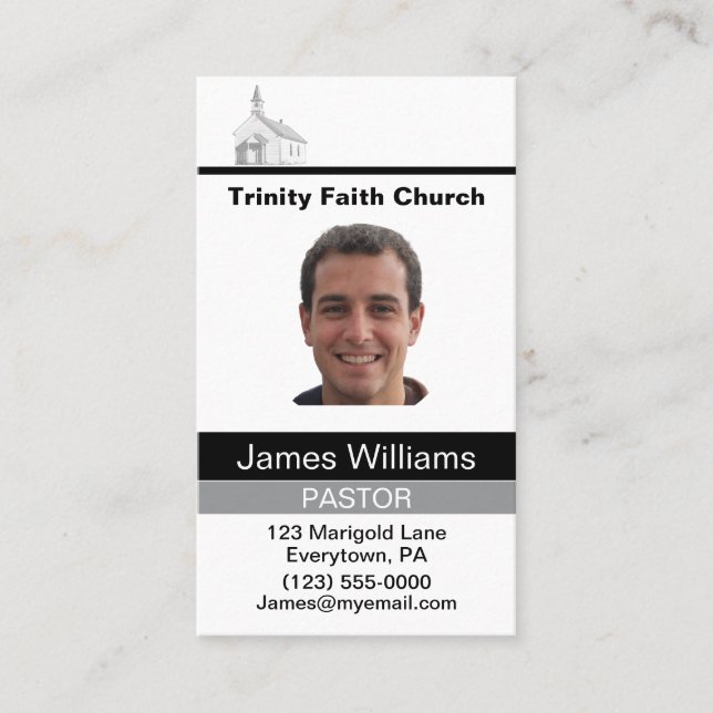 Cartão De Visita Pastor Personalizado (Frente)
