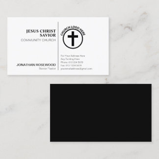 Cartão De Visita Pastores de Igreja Minimalista & Figuras Religiosa
