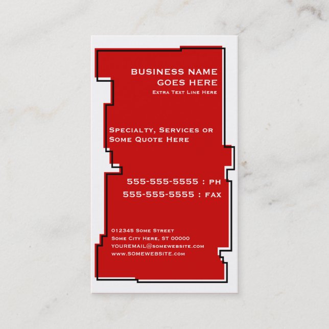 Cartão De Visita pata de animais de companhia ímpar (Frente)