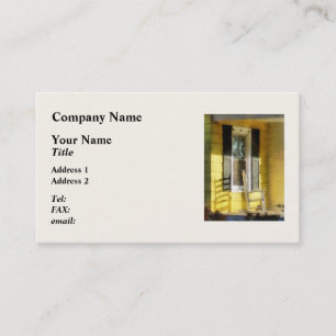 Cartão De Visita Patamar - sombra longa da tarde da cadeira de