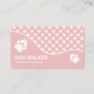 Cartão De Visita Patas Brancas, Rosa Esbranquiçada, Cachorro-Pato 