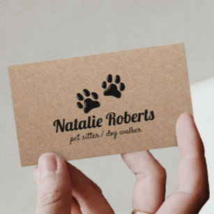 Cartão De Visita Patas-Cães Pet Cachorro Cachorro Walker Russo Kraf