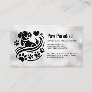 Cartão De Visita Patas de Cachorro Corações Boke