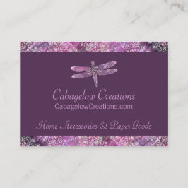 Cartão De Visita Patina roxo: Libélula