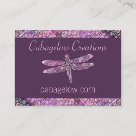 Cartão De Visita Patina roxo: Libélula