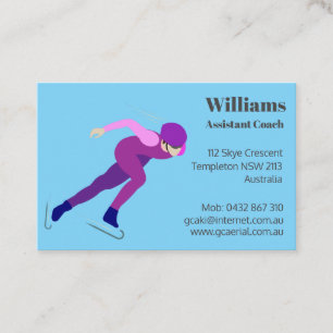 Cartão De Visita Patinação de velocidade