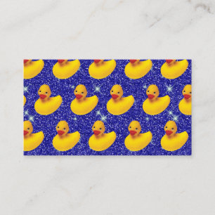 Cartão De Visita Pato de Borracha Engraçado Amarelo Patinho Bonito