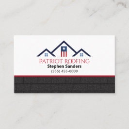 Cartão De Visita Patriot Roofing Shingles Construction Company