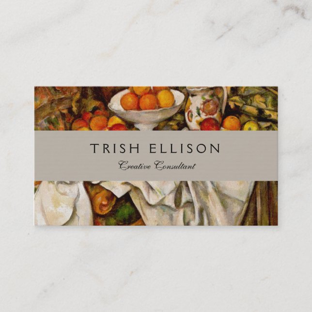 Cartão De Visita Paul Cezanne Apple Orangismo Impressionismo (Frente)