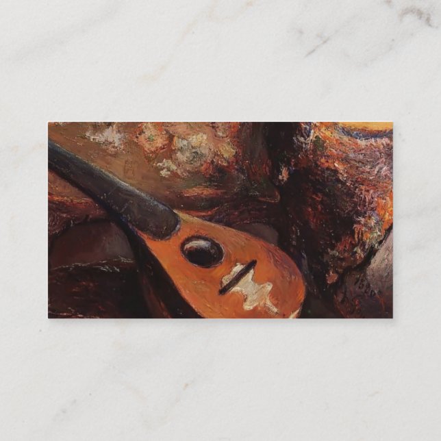 Cartão De Visita Paul Gauguin- Mandolin numa cadeira (Verso)