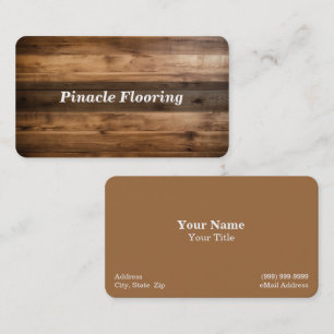 Cartão De Visita Pavimento de Madeira