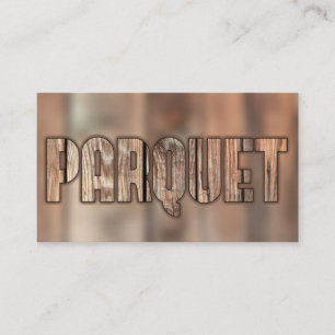 Cartão De Visita Pavimento de parquet com código QR estilo de madei