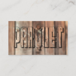 Cartão De Visita Pavimento de parquet com código QR estilo de madei