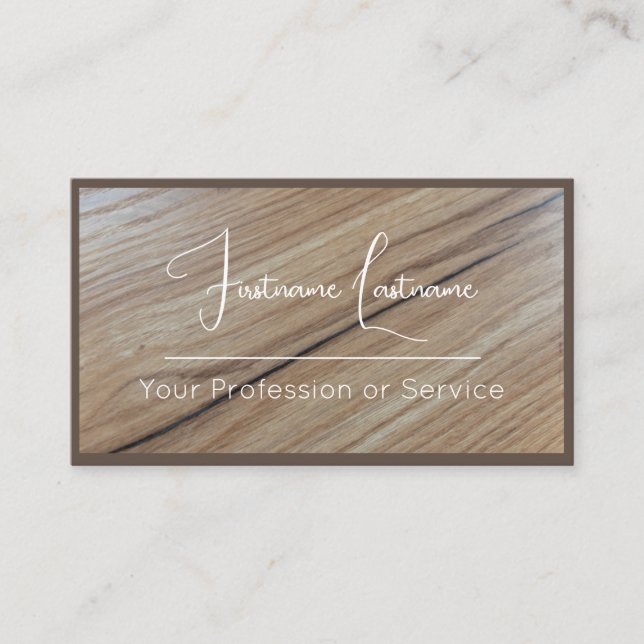 Cartão De Visita Pavimento de parquet de madeira orgânica 100% (Frente)
