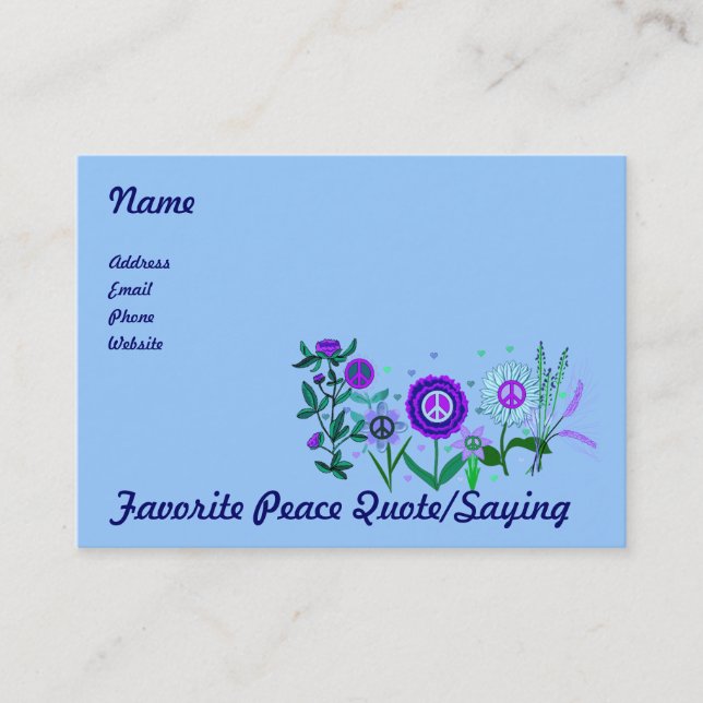 Cartão De Visita Paz crescente (Frente)