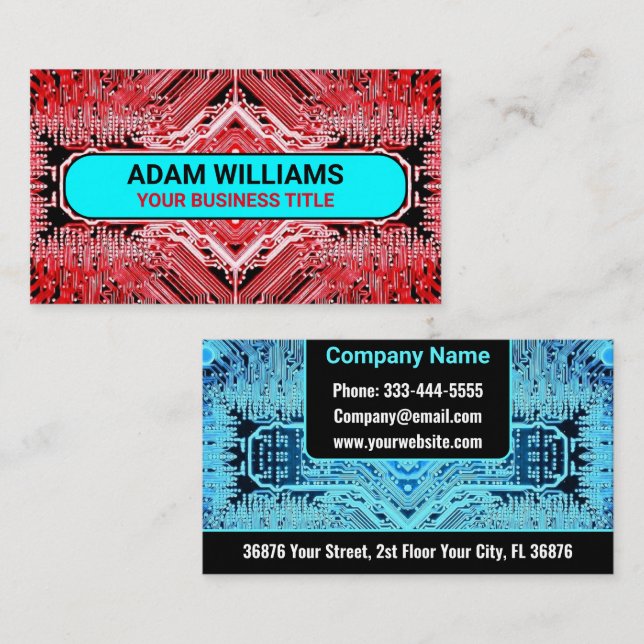 Cartão De Visita (PCB) Placa de Circuito Impresso (Computador Eletr (Frente/Verso)