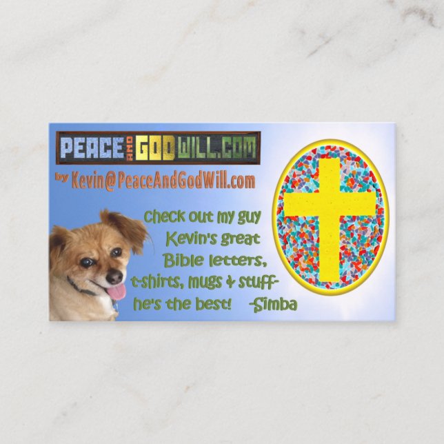 Cartão De Visita PeaceAndGodWill.com (Frente)