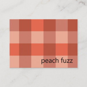 Cartão De Visita Peach Fuzz Orange Checkerboard Patterno