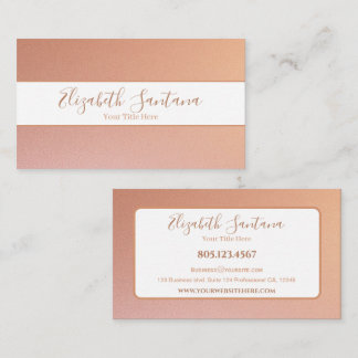Cartão De Visita Peach Glitter