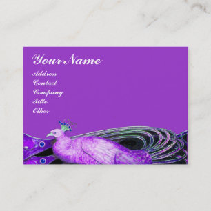 CARTÃO DE VISITA PEACOCK ELEGANTE NO VIOLETA PURPER, PRETO