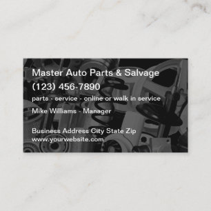 Cartão De Visita Peças Automotivas e Serviço de Reparação